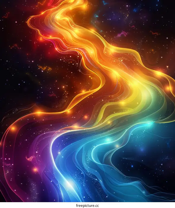 Cosmic Canvas: A Colorful Nebula