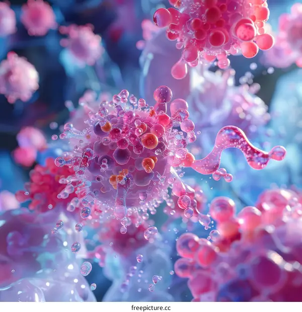 3D Microscopic Rendering of a Virus