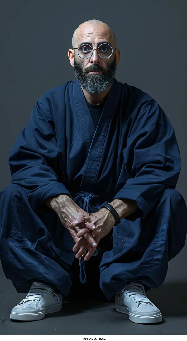 Portrait of a Bearded Man in a Blue Robe