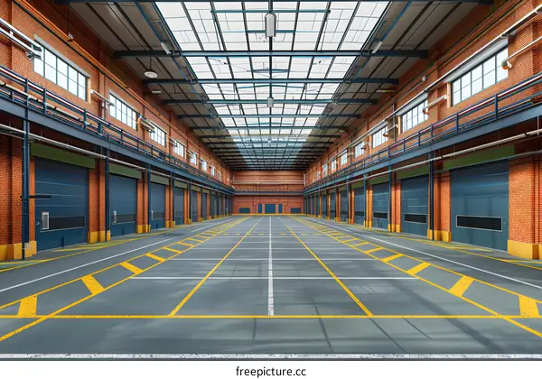 Empty Industrial Building with Loading Docks
