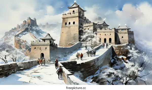 The Great Wall of China in Winter
