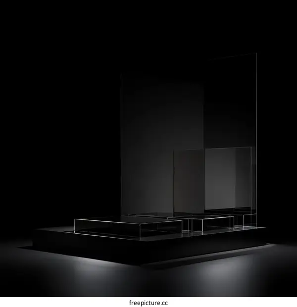 Modern Geometric Glass Display Stage Design