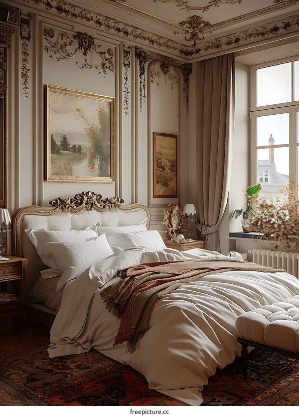 European-style luxury bedroom