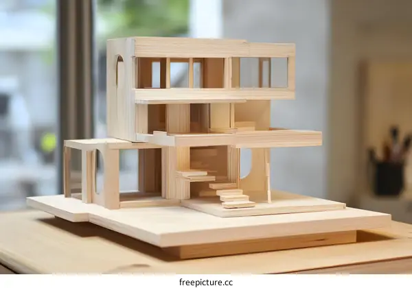 Wooden Model House Architecture Design