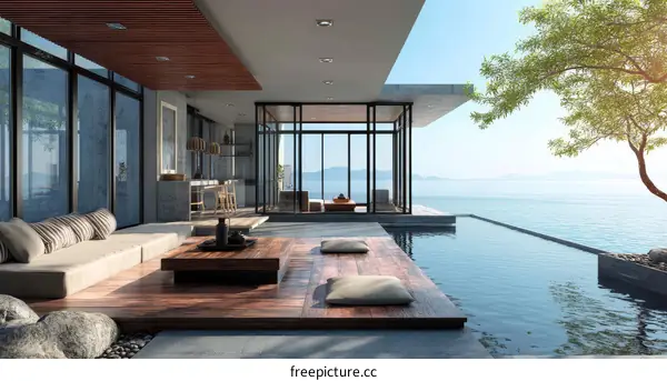 Modern Seaside Villa with Infinity Pool