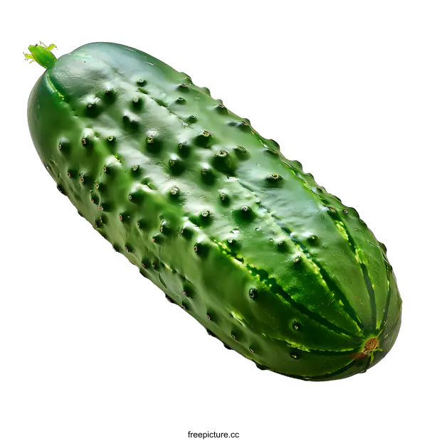 [Transparent Background PNG]Fresh green cucumber on white background