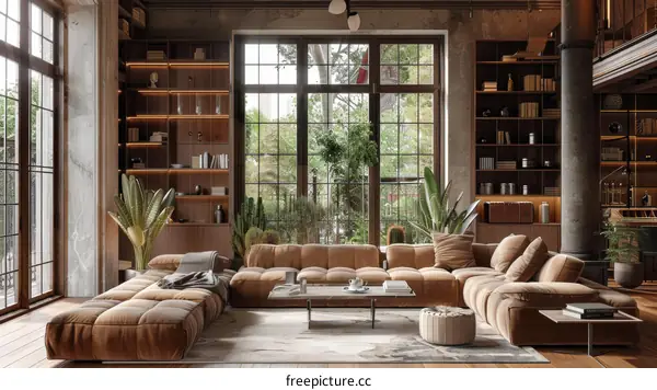 Modern Living Room Interior Design Visualization