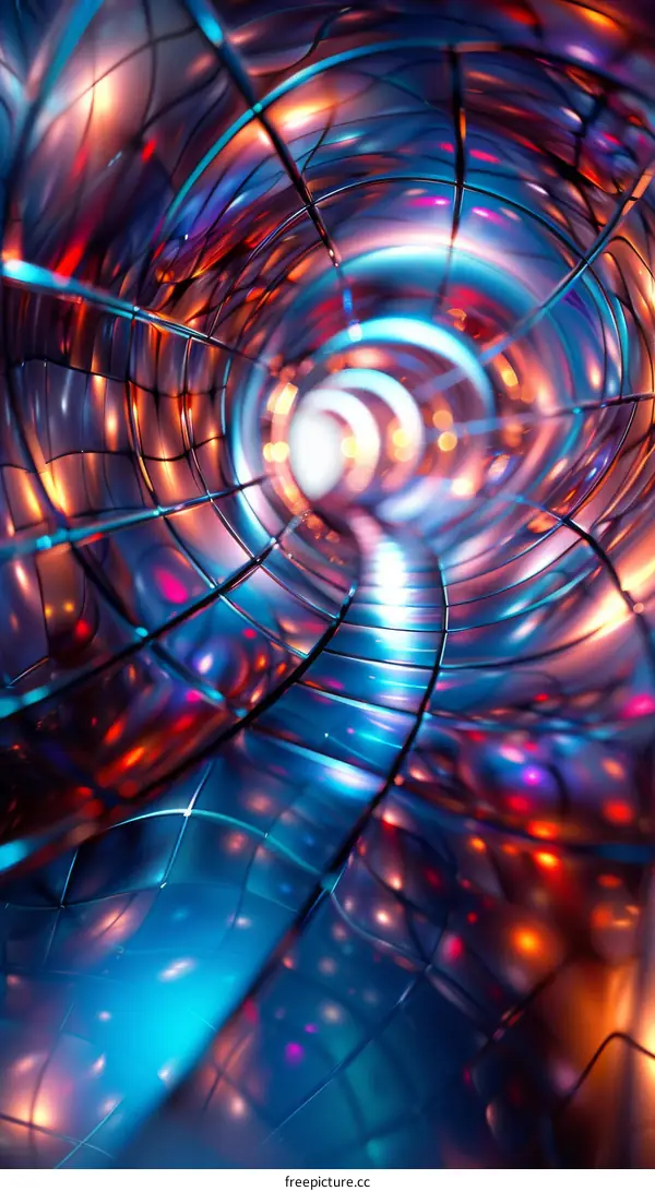 Abstract Colorful Tunnel Pathway Illustration