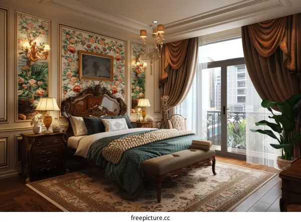 Elegant European Bedroom Interior Design