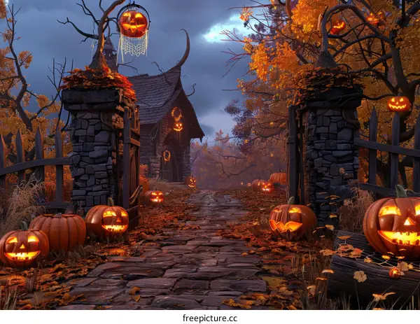 Spooky Halloween Night at the Eerie Old House