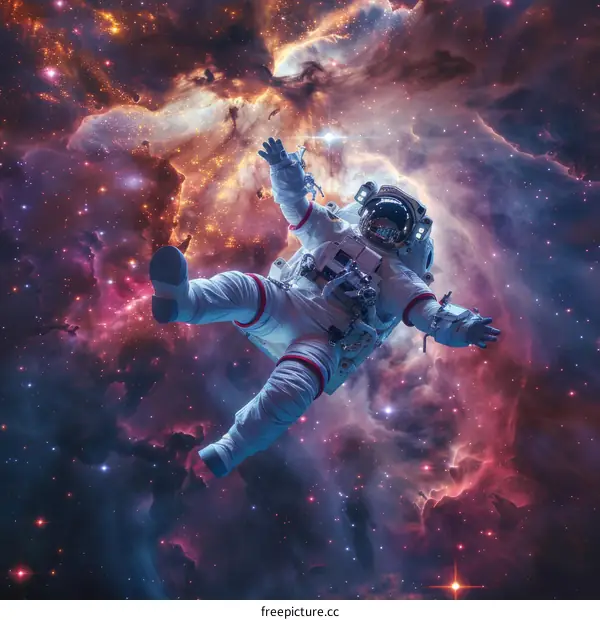 Astronaut in the Boundless Expanse