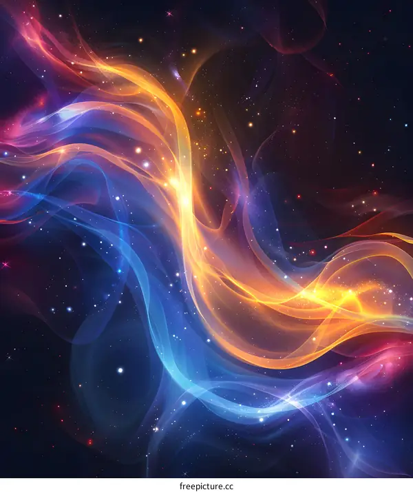 Wavy colorful abstract background
