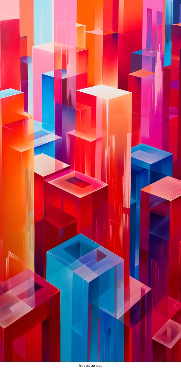Abstract Geometric Art With Vivid Colors