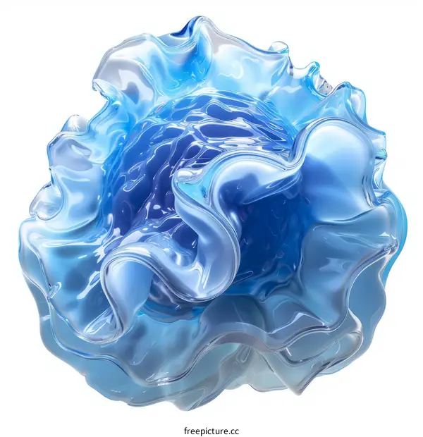 Blue abstract liquid shape