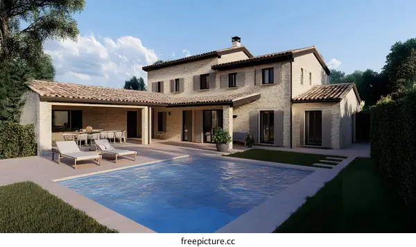 Luxury Villa with Swimming Pool and Patio