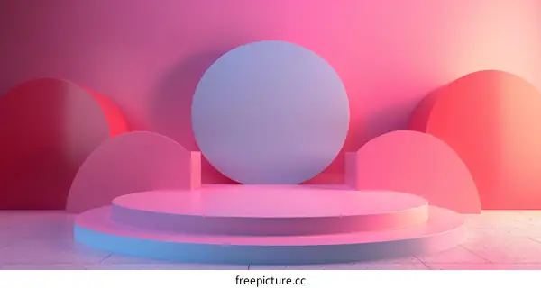 Abstract Geometric Product Display Stage