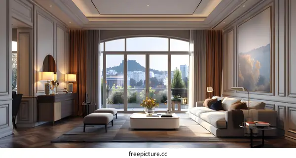 Luxury apartment living room