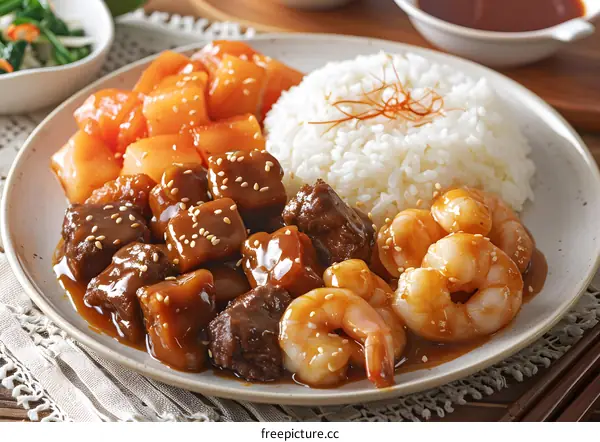 Shrimp and Pork Rice Bowl