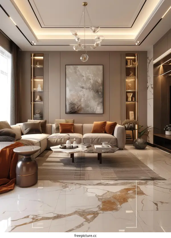 Stylish Modern Minimalist Living Room