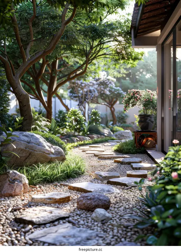 Nature-Inspired Courtyard: Find Inner Peace and Tranquility