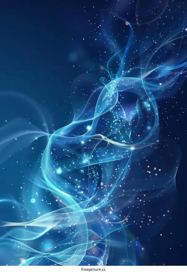 Abstract blue stream