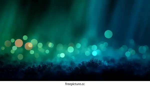 Mysterious Forest Lights Abstract Background