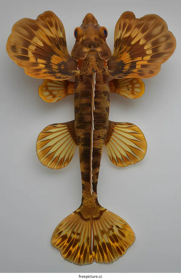 A paper-cut of a flying fish