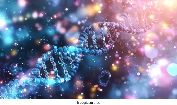 DNA Structure in Abstract Scientific Background