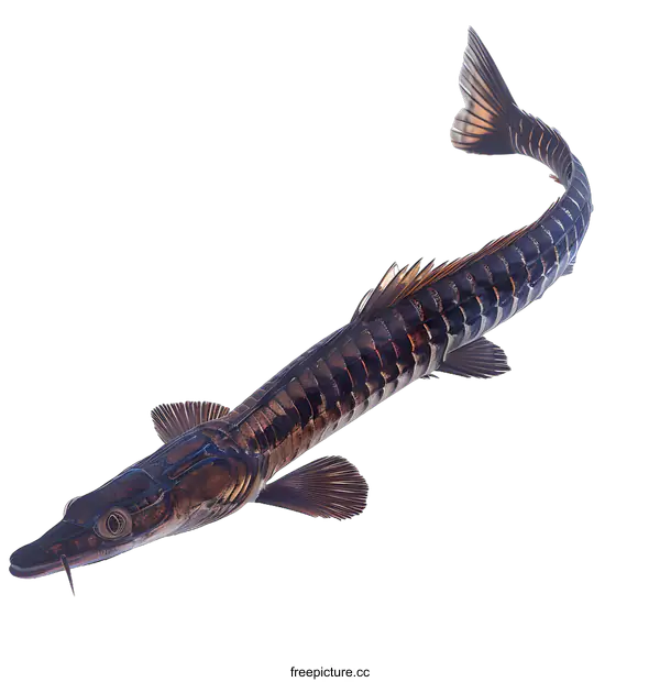 [Transparent Background PNG]Striped Fish on White Background