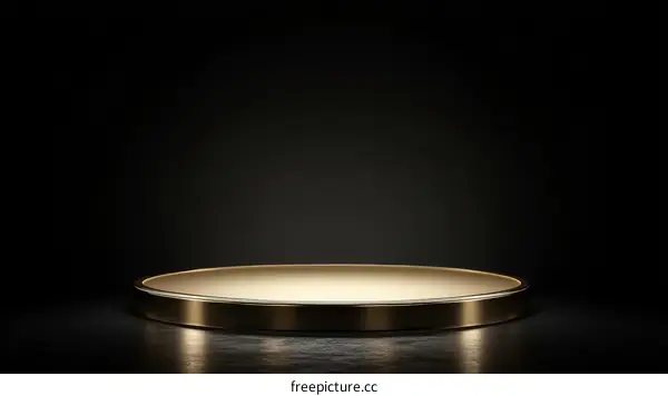 Luxury Gold Round Product Display Platform