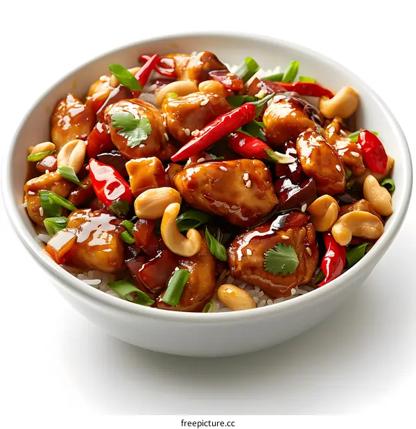 Spicy Kung Pao Chicken with Rice