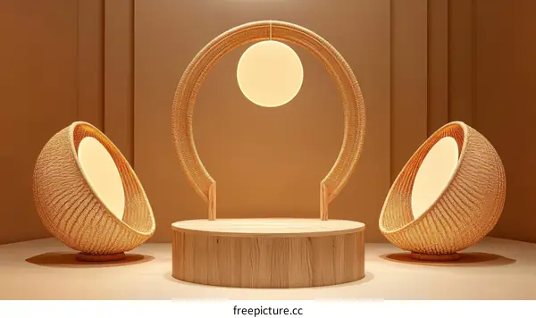 Modern Woven Furniture Design Display