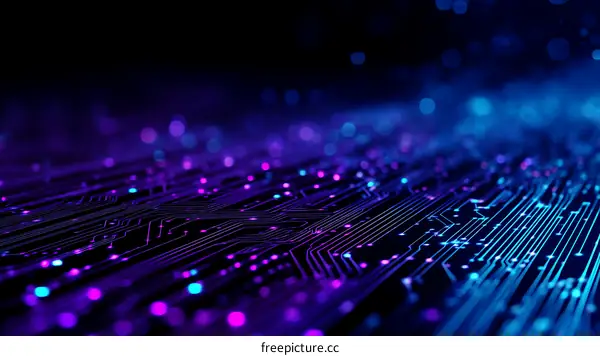 Abstract Circuit Board Design Technology Illustration