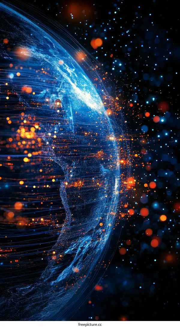 Global Network of the Earth Illustration