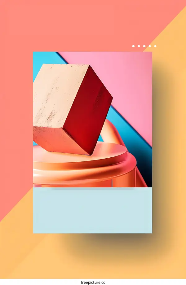 Abstract Colorful Geometric Shapes Design Minimalist