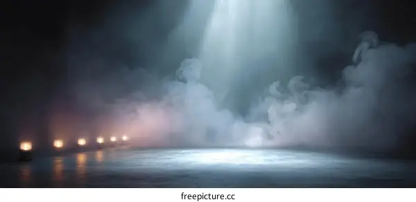 Spotlight Stage Background with Smoky Atmosphere