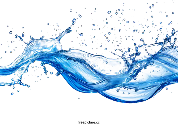 [Transparent Background PNG]Dynamic Water Splash Illustration