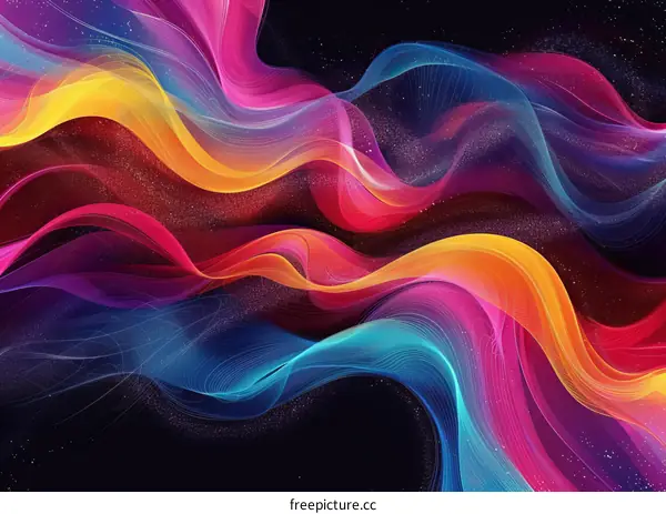 Abstract Colorful Flowing Lines Background
