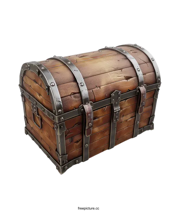 [Transparent Background PNG]Old Wooden Chest Isolated on transparent background