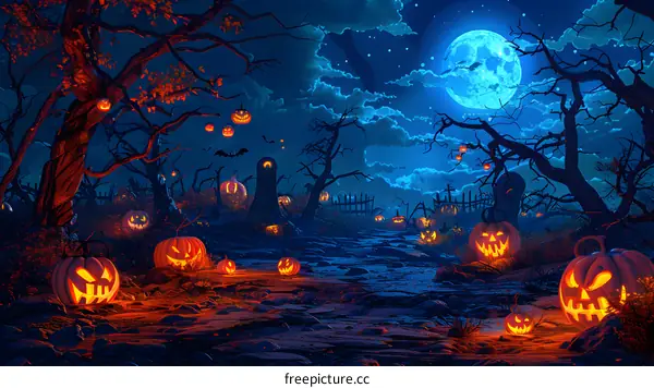 Halloween Pumpkin Field