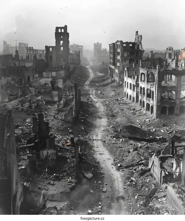 Post-war Berlin, Germany, circa 1945