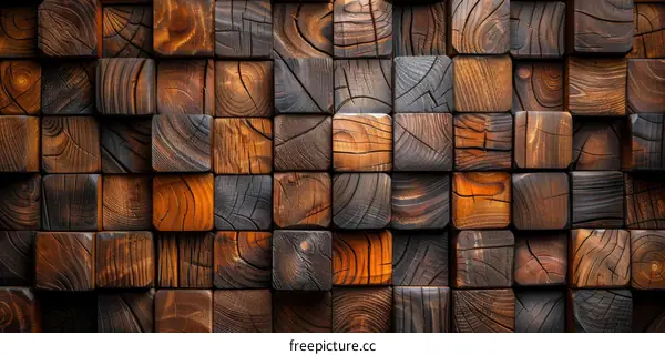 Rustic Wooden Blocks for Abstract Backgrounds and Patterns