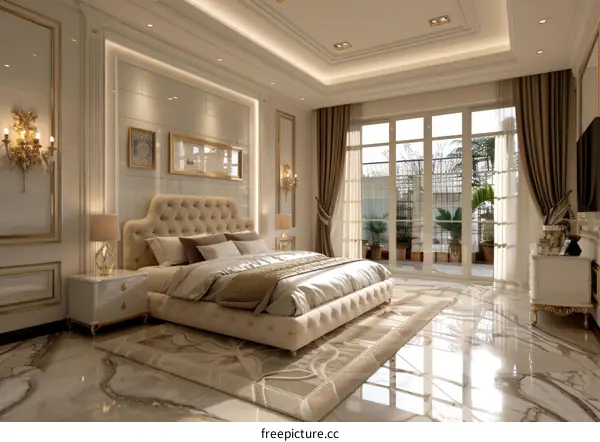Luxury Bedroom Interior Design Illustration