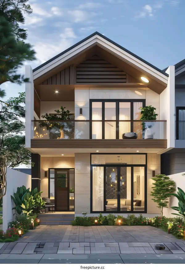 A modern terraced house