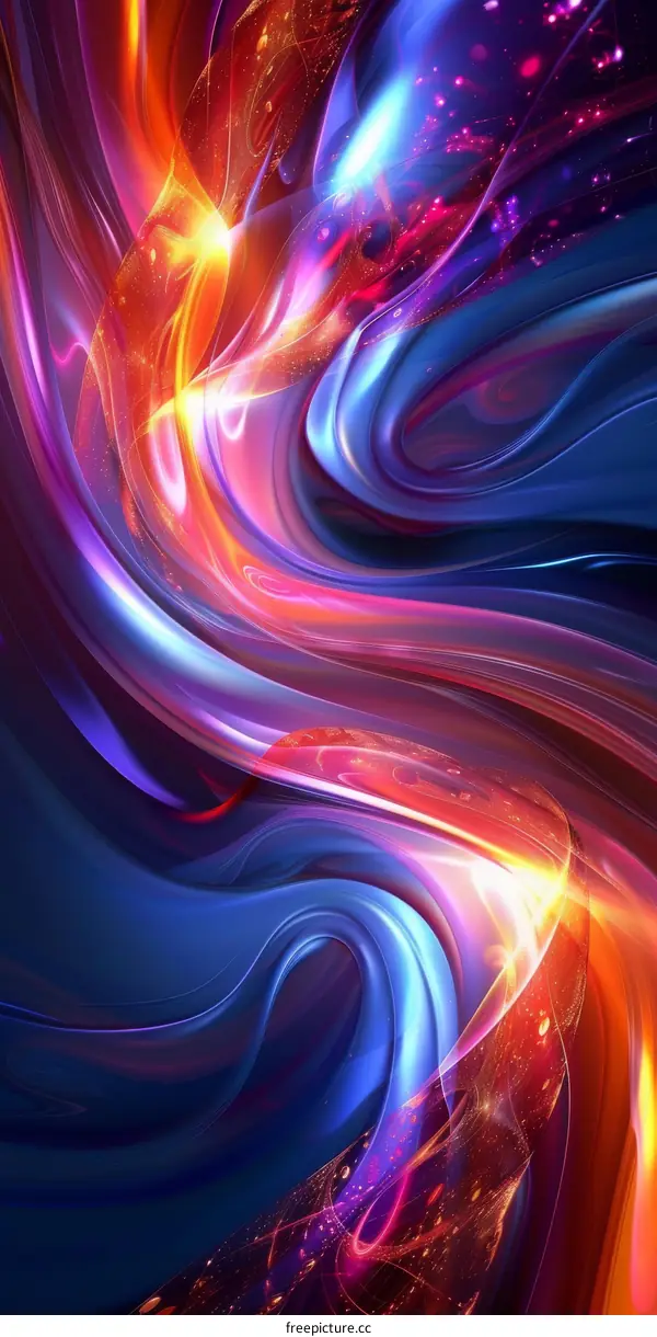 Abstract Colorful Flowing Light Design