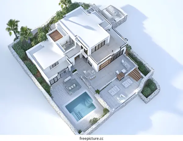 Modern House Exterior Design With Swimming Pool
