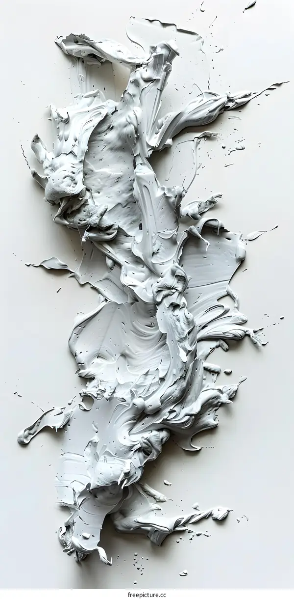 Abstract White Paint Swirl