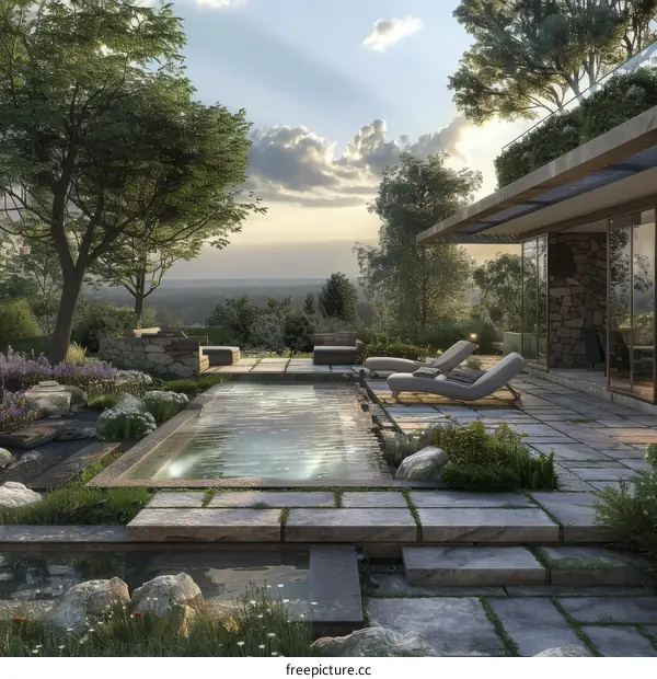 Panoramic Mountain Villa with Bright Modern Architecture