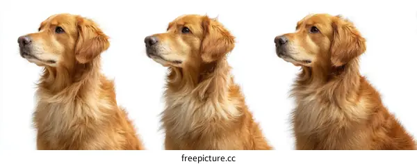 Three Golden Retriever Portraits