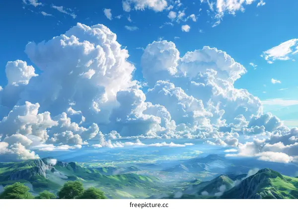 Stunning Cloudscape Over Lush Mountain Valley